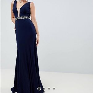 Jovani Navy Jeweled Gown - PROM